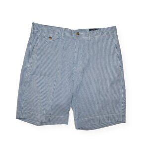 Polo Ralph Lauren 9" Classic Fit Seersucker Shorts Men's 32 Blue / White